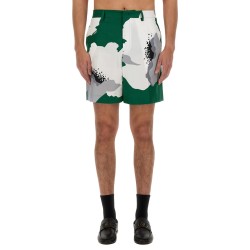 VALENTINO FLOWER PORTRAIT PRINT BERMUDA SHORTS