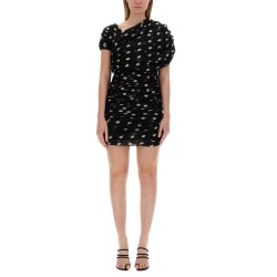 ASYMMETRICAL GATHERED DRESS