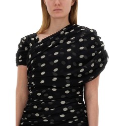 ASYMMETRICAL GATHERED DRESS