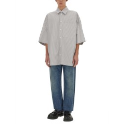 STRIPED OVERSHIRT WITH "BV" EMBROIDERY