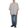 STRIPED OVERSHIRT WITH "BV" EMBROIDERY
