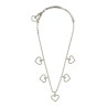 CRYSTAL NECKLACE WITH HEART PENDANTS