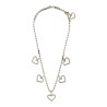 CRYSTAL NECKLACE WITH HEART PENDANTS
