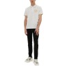 COTTON POLO SHIRT WITH V-EMBLEM