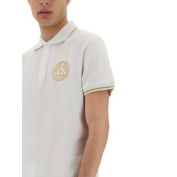 COTTON POLO SHIRT WITH V-EMBLEM