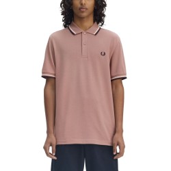COTTON PIQUE POLO SHIRT WITH DOUBLE STRIPE