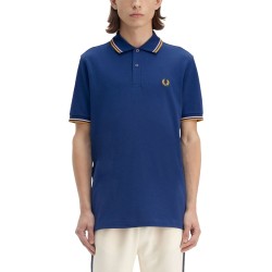 COTTON PIQUE POLO SHIRT WITH DOUBLE STRIPE