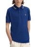 COTTON PIQUE POLO SHIRT WITH DOUBLE STRIPE