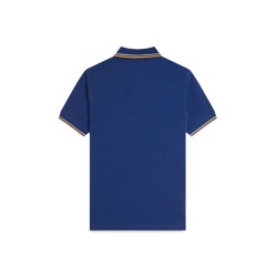 COTTON PIQUE POLO SHIRT WITH DOUBLE STRIPE