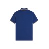 COTTON PIQUE POLO SHIRT WITH DOUBLE STRIPE