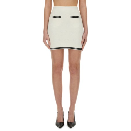 JACQUARD SKIRT WITH BOW