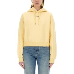 "THE SWEATSHIRT" WITH GROSGRAIN HOOD