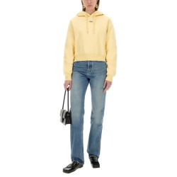 "THE SWEATSHIRT" WITH GROSGRAIN HOOD