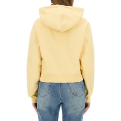 "THE SWEATSHIRT" WITH GROSGRAIN HOOD