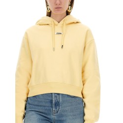 "THE SWEATSHIRT" WITH GROSGRAIN HOOD
