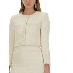 BOUCLE JACKET WITH PEARLS