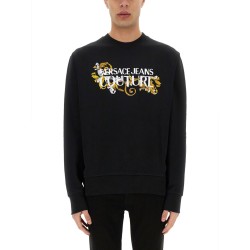SWEATSHIRT WITH BAROQUE OUTLINE LOGO