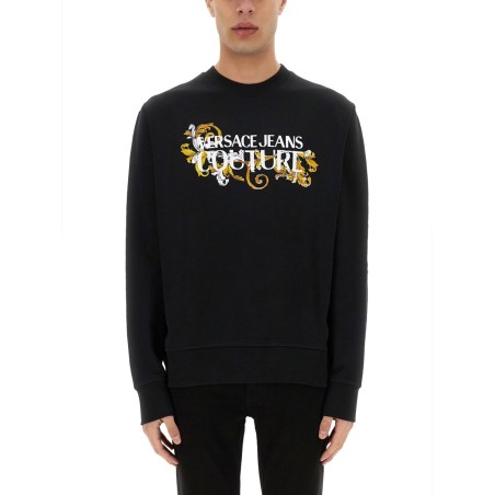 SWEATSHIRT WITH BAROQUE OUTLINE LOGO