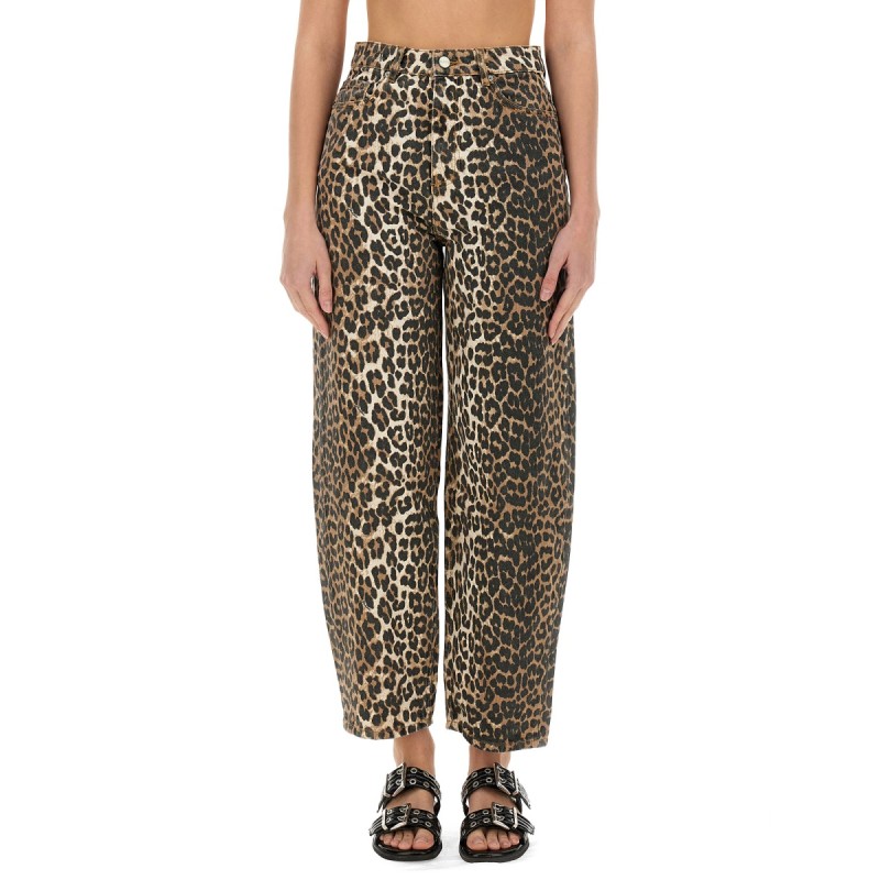 LEOPARD PRINT DENIM "STARY" JEANS