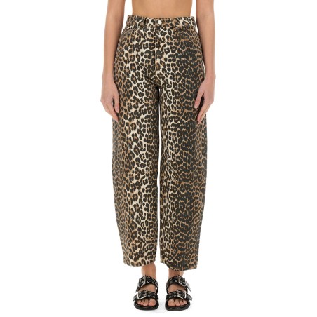LEOPARD PRINT DENIM "STARY" JEANS
