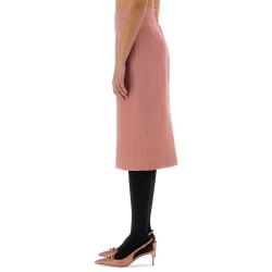 DG LOGO LONGUETTE PENCIL SKIRT