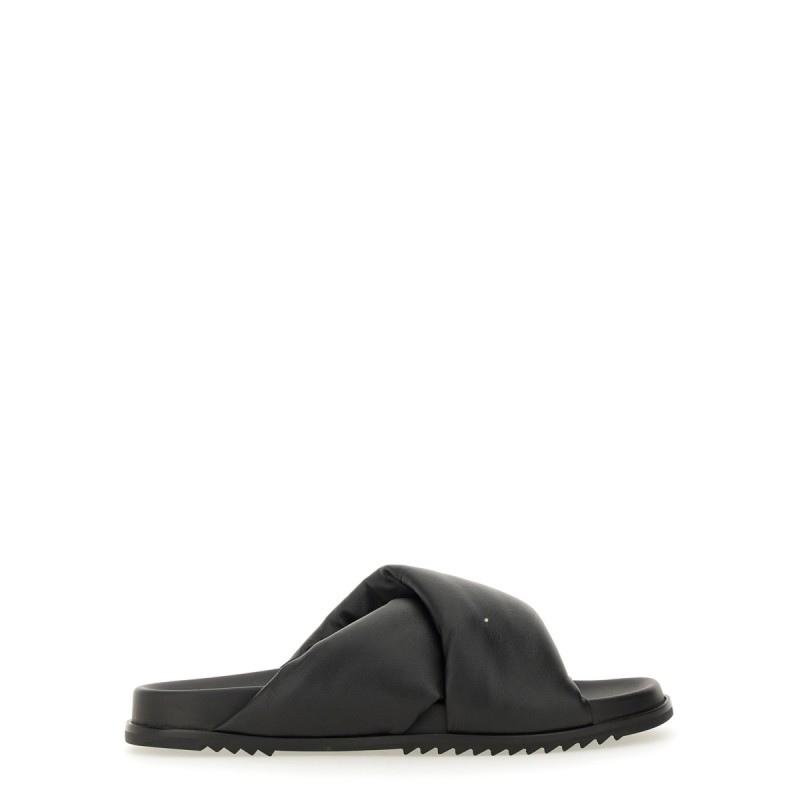 LEATHER SLIDE SANDAL