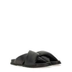 LEATHER SLIDE SANDAL