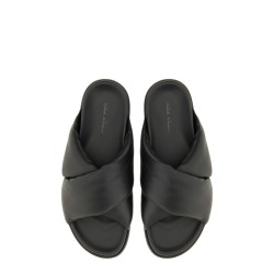 LEATHER SLIDE SANDAL