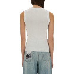 KNIT TOP WITH INLAY LOGO