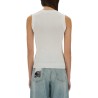 KNIT TOP WITH INLAY LOGO