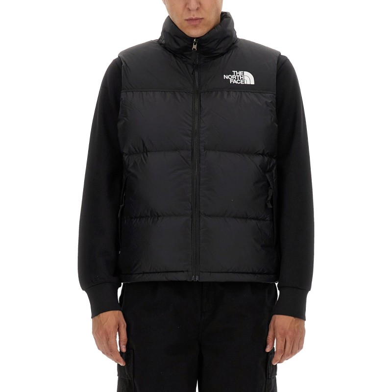 SLEEVELESS DOWN JACKET WITH LOGO