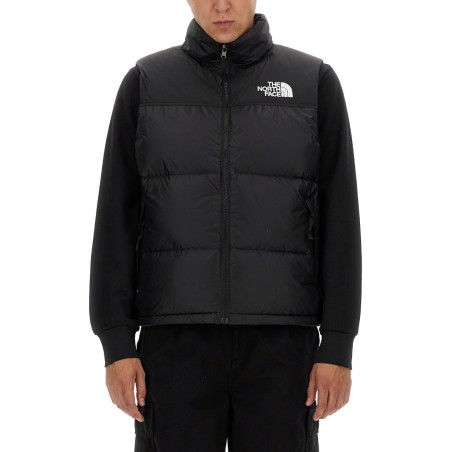 SLEEVELESS DOWN JACKET WITH LOGO