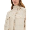 LINEN AND COTTON CANVAS PARKA