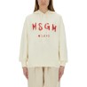 SWEATSHIRT WITH BRUSHED LOGO
