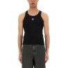RIBBED TANK TOP WITH MOON LOGO