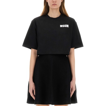 CROPPED T-SHIRT WITH LOGO