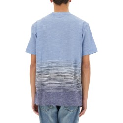 FLAMED COTTON AND LINEN T-SHIRT