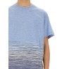 FLAMED COTTON AND LINEN T-SHIRT