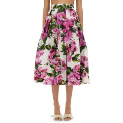 PEONY PRINT LONG SKIRT
