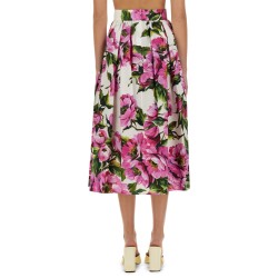 PEONY PRINT LONG SKIRT