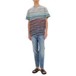 DEGRADÉ FLAMED COTTON T-SHIRT