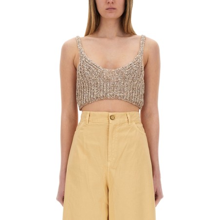 SEQUINED TRICOT TOP