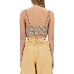 SEQUINED TRICOT TOP