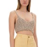 SEQUINED TRICOT TOP