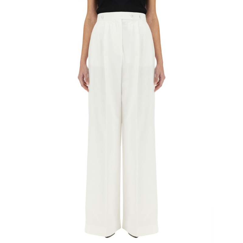 COTTON PLEATED PANTS