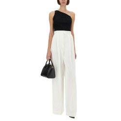 COTTON PLEATED PANTS