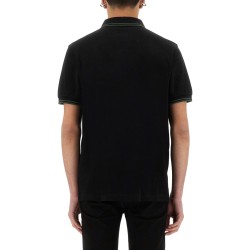COTTON PIQUE POLO SHIRT WITH DOUBLE STRIPE