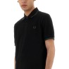 COTTON PIQUE POLO SHIRT WITH DOUBLE STRIPE