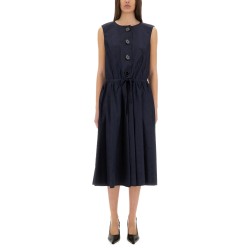 BUTTON MIDI DRESS