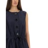 BUTTON MIDI DRESS